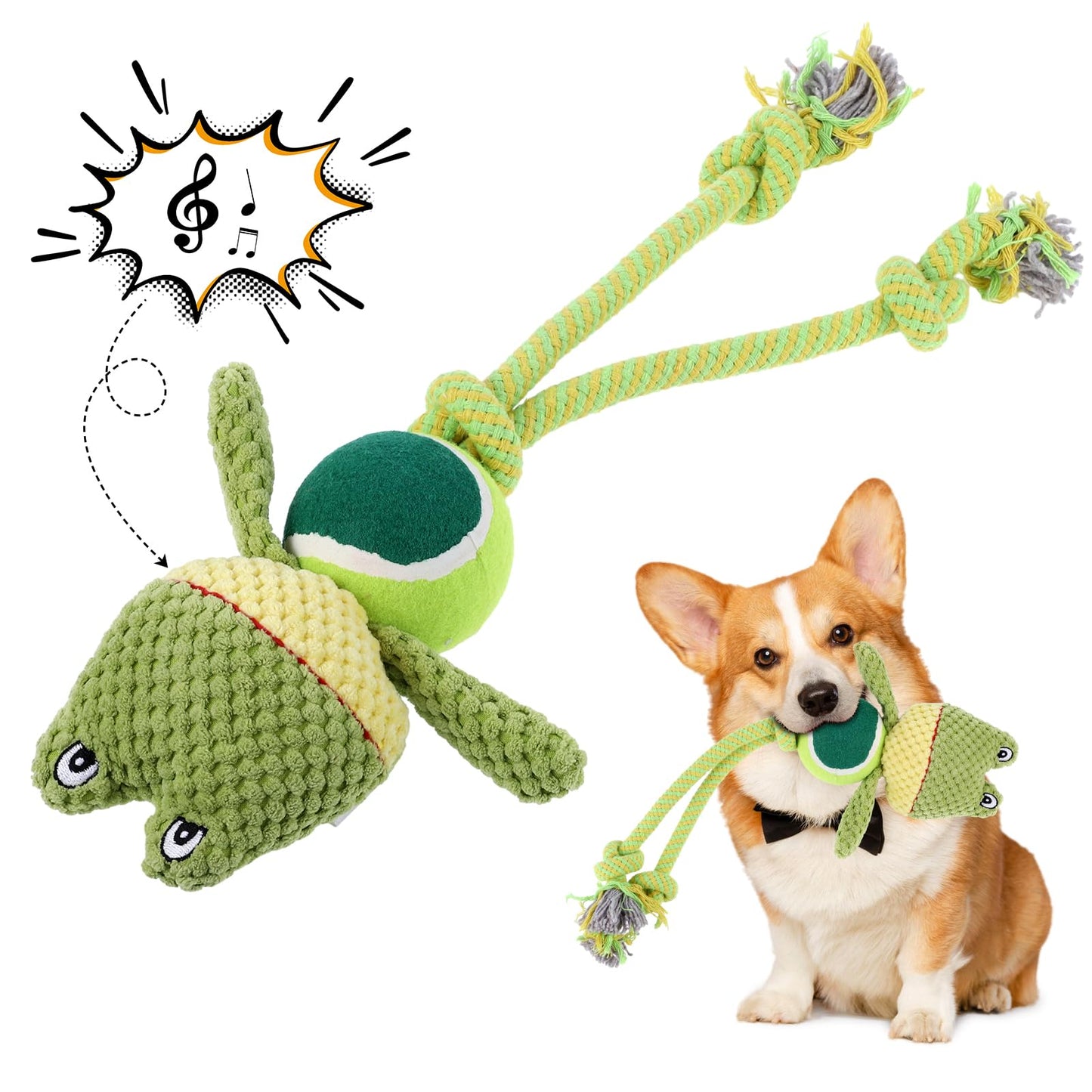 Frog Squeaker Chew Toy for Dogs