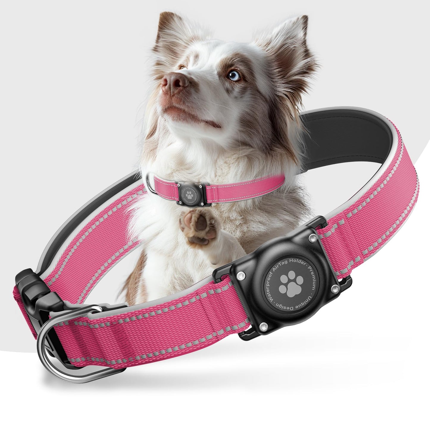 Air tag Dog Collar - 100% Waterproof Air tag Dog Collar